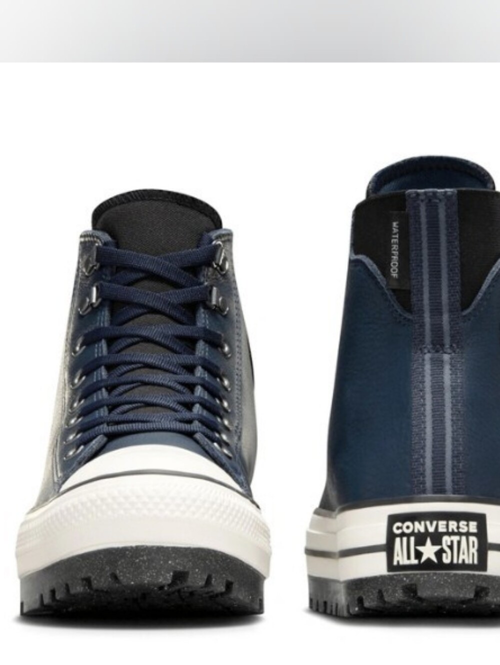 Converse Chuck Taylor All Star City Trek Waterproof Leather Boots Navy Blue Wome - Picture 5 of 13